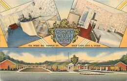 228207-Utah, Salt Lake City, Romney Motor Lodge, Linen Postcard, Curteich No 7B-H1759 - Salt Lake City