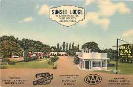 228215-Texas, Abilene, Sunset Lodge, Highways 80-84, Linen Postcard, MWM No 9796 - Abilene