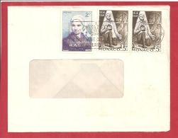 Y&T N°493+495X2 Sur LETTRE  MONTE CARLO       Le    1958 - Storia Postale