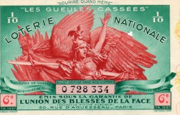 Loterie Nationale       "" Union Des Blessés De La Face "  1/10 6 ème Tranche De 1937 - Billetes De Lotería