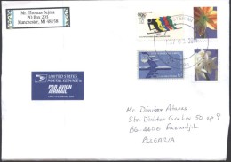 Mailed Cover (letter) With Stamps  From USA To Bulgaria - Lettres & Documents