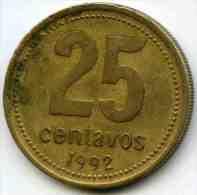 Argentine Argentina 25 Centavos 1992 KM 110.1 - Argentinië