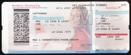 Titre De Transports, Boarding Pass : MUNICH - PARIS CHARLES DE GAULLE, Lufthansa, By Austrian Airlines, Classe Economy - Europe