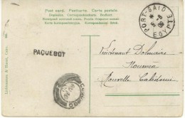 10c. Semeuse Rouge Sur CP De Suez Pour Nouméa Du 5-8-08 +cachet Paquebot - Storia Postale