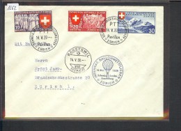 SUISSE - AVIATION - VOL BALLON ZURICH 1939 - Andere & Zonder Classificatie