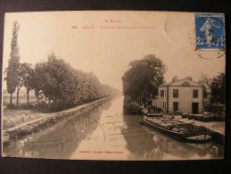 CPA Bram (11) - Port Et Ecluse Sur Le Canal - Bram