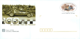 Enveloppe + Carte Prêt à Poster: 100 Ans Du Grand Prix De France - La Coupe Gordon Bennett / Sport Automobile (3) - Konvolute: Ganzsachen & PAP
