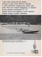 1967 - Candele CHAMPION ( Miss Chrysler Crew / Campionato Mondiale Detroit) - 1 P. Pubblicità Cm.13 X 18 - Canottaggio