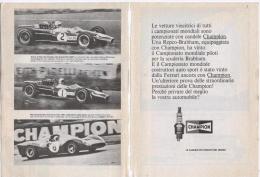 1967 - Candele CHAMPION ( Hulme / Brabham / Ferrari ) - 2 Pag Pubblicità Cm.13 X 18 - Car Racing - F1