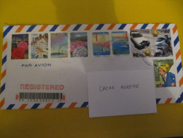 2-189 Japon Nippon  Fleurs Flowers Registered Letter To France Moto Motar Police Pont Architecture - Lots & Serien