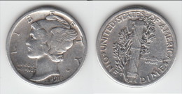 **** UNITED-STATES - USA  - ETATS-UNIS  - 1 DIME 1917 - ONE DIME 1917 MERCURY - SILVER **** EN ACHAT IMMEDIAT !!! - 1916-1945: Mercury (kwik)