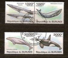 Burundi 2011 OCBn° 1238-41 (°) Used Cote 15 Euro Faune  Walvissen Baleines - Gebruikt