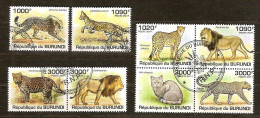 Burundi 2011 OCBn° 1246-53 (°) Used Cote 30 Euro Faune  Chats Sauvages Wilde Katten - Oblitérés