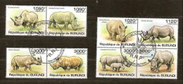 Burundi 2011 OCBn° 1270-77 (°) Used Cote 30 Euro Faune  Les Rinoceros Neushoorns - Usati