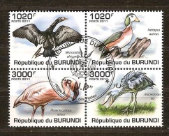 Burundi 2011 OCBn° 1330-33 (°) Used Cote 15 Euro Faune Oiseaux Vogels Birds - Used Stamps