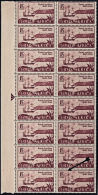 K0007 SOUTH AFRICA 1949, SG 127a ERROR Centenary Of Settlers, 'EXTENDED RIGGING FLAW', MNH Block Of 16 - Unused Stamps