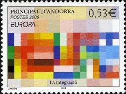 ANDORRA FRANCESA 2006 - EUROPA - INTEGRACION - 1 SELLO - Ongebruikt