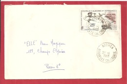 Y&T N°PA 69 NOUMEA    Vers    FRANCE     Le    1963 - Covers & Documents