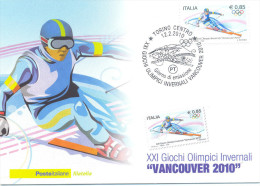 Italy 2010 Winter Olympic Games Vancouver -  Alpine Skiing Maximum Card - Hiver 2006: Torino