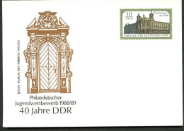 DDR PP21 C2/001 Privat-Postkarte RIBBECK-HAUS-PORTAL Berlin 1989 NGK 5,00 € - Cartoline Private - Nuovi