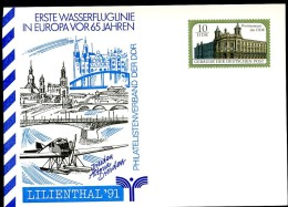 DDR PP21 C2/002 Privat-Postkarte WASSERFLUGZEUG Dresden 1990 NGK 6,00 € - Cartes Postales Privées - Neuves