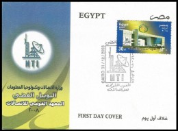 Egypt 2008 First Day Cover FDC National Telecommunications Institute / NTI Silver Jubilee / Technology / Information - Lettres & Documents