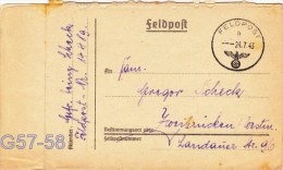 Feldpost WW2: From Charkow - 1. Kompanie Panzergrenadier-Regiment 4  FP 14489 P/m  24.7.1943 - Letter Inside Signed In R - Militaria