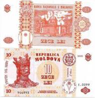 10 Lei Moldova 2009 , Cheap Banknote, UNC Crisp - Moldawien (Moldau)