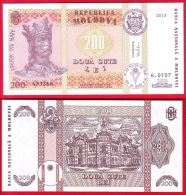 Moldova, 200 Lei 2013, UNC Crisp - Moldawien (Moldau)