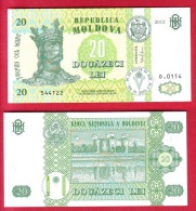 Moldova, 20 Lei  2013 Banknote, UNC Crisp - Moldova