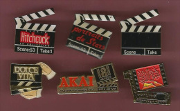 39327-lot De 6  Pin's.Cinema. - Kino