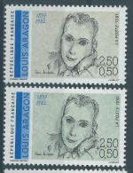 Variété : N° 2683 Aragon Fond Verdâtre Au Lieu De Bistre-jaune + Normal  ** - Unused Stamps