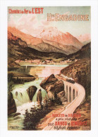 Railway Poster Art Postcard Chemins De Fer De L'Est Davos & St Moritz - Advertising