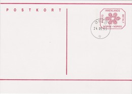 PREPAID POST CARD - DOMESTIC -  NORWAY NORGE NORWEGEN NORVÈGE 1993 - Postwaardestukken