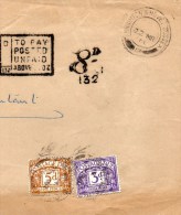 5d And 3d Great Britain Postage Due With To Pay Posted Unpaid And 8d 132 - Brighton And Hove - Portomarken