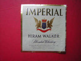 ETIQUETTE  IMPERIAL  HIRAM WALKER  BLENDED WHISKEY - Whisky