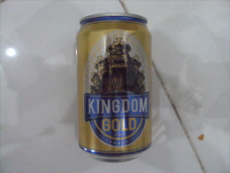 Cambodia Cambodge Kingdom GOLD Full 330ml Beer Can / Opened At Bottom - Dosen