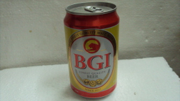 Vietnam Viet Nam BGI Old Design Empty 330ml Beer Can / Opened At Bottom - Cannettes