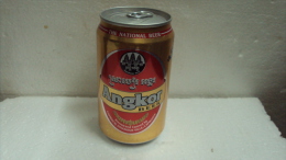 Cambodia Cambodge Angkor Empty 330ml Beer Can / Opened At Bottom - Cannettes