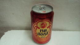 Cambodia Cambodge Red Horse Empty 330ml Beer Can / Opened At Bottom - Blikken