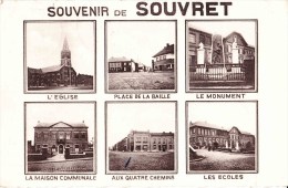 Souvenir De SOUVRET ( En 6 Vues) - Courcelles