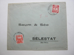 1951, Brief Aus Saarbrücken Mit Französischer Nachportomarke - Storia Postale