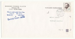 I8682 - Czechoslovakia (1989) 285 04 Uhlirske Janovice (stamp - Manufacturing Defect: Shifted Horizontal Perforation) - Variedades Y Curiosidades