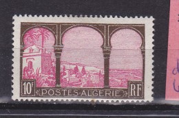 ALGERIE N° 84 10F BRUN ET ROSE VUE PRISE DE MUSTAPHA SUPÉRIEUR NEUF CHARNIÈRE LEGERE - Unused Stamps