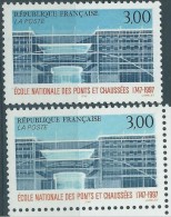 Variété : N° 3047 Ponts Et Chaussées Bâtiment Et Ciel Bleu Clairs  + Normal  ** - Unused Stamps