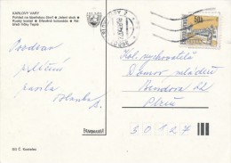 I8743 - Czechoslovakia (1988) 360 02 Karlovy Vary 2 (stamp - Manufacturing Defect: Shifted Vertical Perforation) - Errors, Freaks & Oddities (EFO)