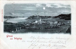 Mondscheinlitho Gruss Aus WAGING 1898 - Waging