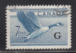 Canada Used Scott #O31 7c Canada Goose With 'G' Overprint - Sobrecargados