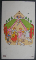 Années 1940 - IMAGE PIEUSE POUR ENFANT Illustration Par JEANNE HEBBELYNCK - Devotie Geboortekaartje - Imágenes Religiosas