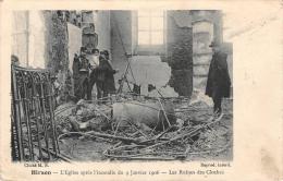 Hirson   02   Eglise Après Incendie     Les Ruines Des Cloches - Hirson